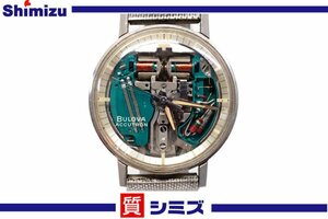 １円【BULOVA】稼働品 ブローバ アキュトロン M6 ACCUTRON メンズ腕時計 クオーツ シルバーカラー ◆質屋出品