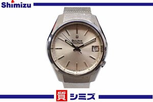 １円【BULOVA】稼働品 ブローバ アキュトロン M4 ACCUTRON メンズ腕時計 デイト クオーツ シルバーカラー ◆質屋出品