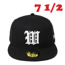 【新品未使用】WACKO MARIA NEW ERA 59FIFTY / CAP BLACK ワコマリア ニューエラ キャップ ブラック 7 1/2 (59.6cm)_画像1