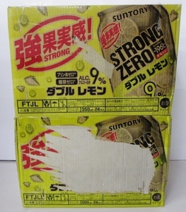 ■未使用■サントリー チューハイ -196℃ ストロングゼロ ALC.9% ダブルレモン 350ml・500ｍｌ 計48缶■