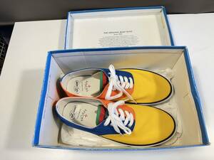 top rhinoceros da-/ deck shoes / yellow & blue color /USA9.5 -inch /JAPAN27.5. about / box attaching 