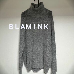 ブラミンク BLAMINK カシミヤ ウール ハイネック ニット