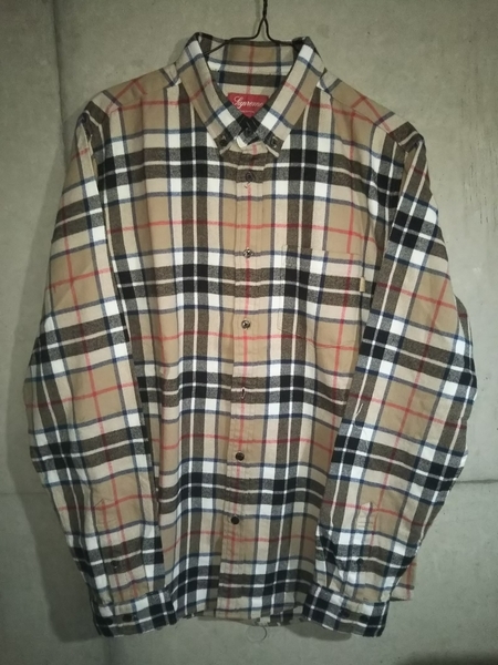 新品 未使用 正規品 Supreme tartan Flannel shirt タータン ネルシャツ L
