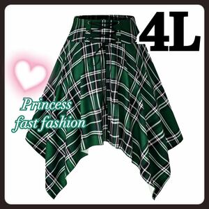 * special ... goods *[4L| green ] check pattern braided up *asimeto Lee * miniskirt * large size * lady's * cosplay * woman equipment *V series 