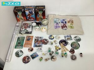 【現状】 Dr.stone ドクターストーン グッズ まとめ売り 缶バッジ アクスタ フィギュア タペストリー トートバッグ 他