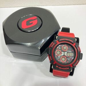 1円～ 稼働品 極美品 CASIO カシオ G-SHOCK ジーショック GAUSSMAN ガウスマン AW-571E 腕時計 アナログ デジタル レッド メンズ