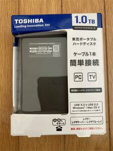 【新品】TOSHIBA　ポータブル　モバイルハードディスク　1TB　USB3.0