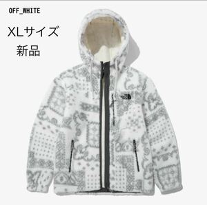 新品 XL THE NORTH FACE ノースフェイス ホワイトレーベル NOVELTY PLAY GREEN FLEECE HOODIE リモフリースジャケット ホワイト