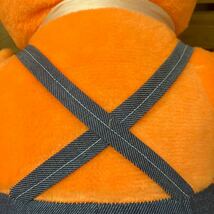 昭和レトロポップ　BIG 大きなクマ　熊　くま　全高56㎝　ぬいぐるみ　オレンジ　お花　当時物　ビンテージ_画像4