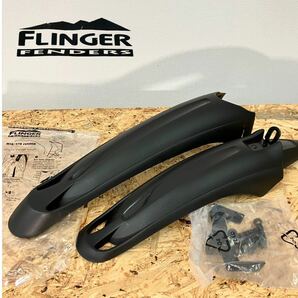 【未使用】 FLINGER フリンガー/フェンダー MTB ATB SUNNY WHEEL サニーホイル/自転車 泥除け ブラック 黒/菅R-16の画像1