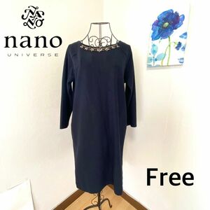 nano universe ビジュー付きワンピース☆1度着用