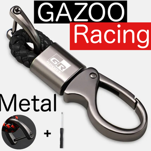 送料無料 GR GAZOO Racing メタル キーホルダー 黒 ガズーレーシング グッズ アクア 86 ヤリス スープラ ランクル ハイラックス プリウス