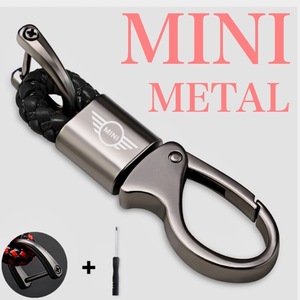 送料無料 ブラック Mini メタル キーホルダー MINI mini ミニ アクセサリー 用品 グッズ parts パーツ クラブマン クロスオーバー