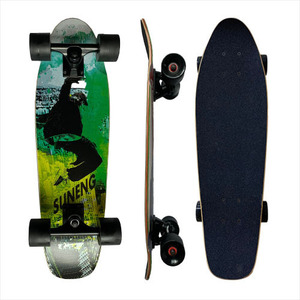 Funktionスケートボード 持ち運び便利 ７PLY メープルウッドデッキ スケートボード27インチ 68*20cm SN-SKATE-5アウトレット