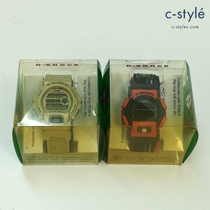 A614a [セット] CASIO カシオ G-SHOCK 腕時計 DW-6900X-9T カーキ系 DW-003H-4T オレンジ クォーツ式 | ファッション小物 N