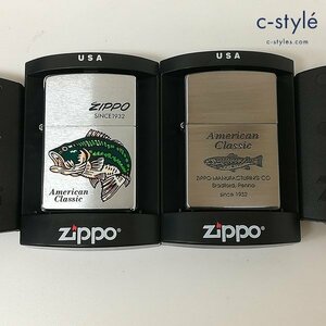 A883a [未使用品] ZIPPO ジッポー オイルライター 2004年 2005年 American Classic 魚 シルバー 喫煙具 タバコ 煙草 | その他 K