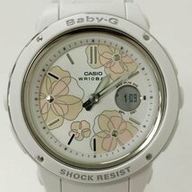 A958a [動作品] CASIO カシオ Baby-G 腕時計 ホワイト 花柄 BGA-150FL-1AJF SHOCK RESIST | ファッション小物 G_画像2