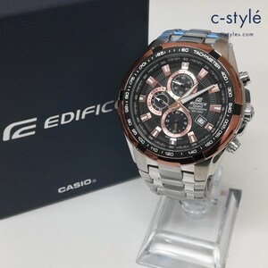 A755 [人気] CASIO EDIFICE 腕時計 ブロンズ×シルバー EF-539D-1A5 クロノグラフ | D★