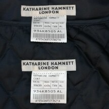 D583 [秋冬物][人気] KATHARINE HAMNETTLONDON キャサリンハムネットロンドン トレンチコート AL ブラック ライナー ベルト付 | D★_画像3