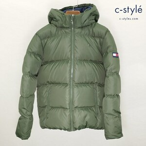 D716b [秋冬物][人気] TOMMY HILFIGER トミーヒルフィガー エッセンシャルダウンジャケット 164 カーキ KB05879 キッズ 男の子 | G★