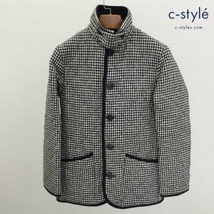 E015c [秋冬][人気] MACKINTOSH×Harris Tweed マッキントッシュ×ハリスツイード コート 36 ホワイト×ブラック 千鳥柄 | アウター G