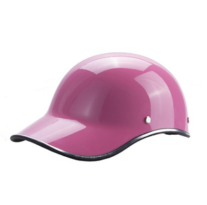 S815 ヘルメット 自転車 野球帽型 スケボー スケートボード サイズ調整可能 超軽量 通勤 通学 男女兼用 ピンク艶あり