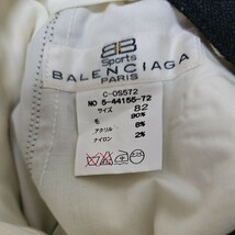 BALENCIAGA　バレンシアガ　ウールスラックスパンツ　黒チェック　82　日本製_画像4