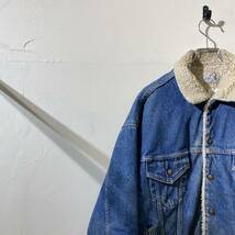 vintage boa denim jacket 古着 ビンテージ ボアジャケット デニムジャケット 60s 70s 80s スナップボタン 裏ボア インディゴ_画像4