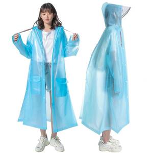 raincoat men's lady's bicycle for EVA material rucksack also correspondence rainy season measures XL blue 