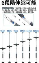 車 スノーブラシ 伸縮 70-125cm 1本7役 270°回転 除雪ブラシ 車 傷つかない スクレーパー 雪かき コンパクト収納 雪対策 除雪 除霜 除_画像2