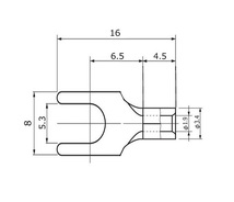 送料無料！非メッキ アース端子 高純度 OFC 高純度無酸素銅 Y端子 ポスト径～5mm 1.25Y-5B 4個set_画像4