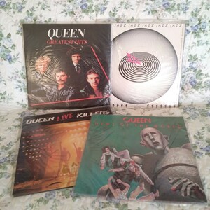 Queen クイーン LPレコード　4セット　中古　JAZZ・世界に捧ぐ・グレイテストヒッツ・ライブキラーズ