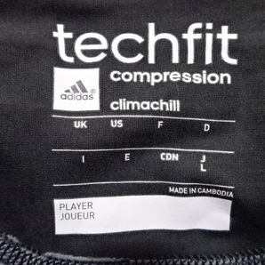 ■0101■アディダス●ADIDAS techfit●五分袖 シャツ L●の画像2