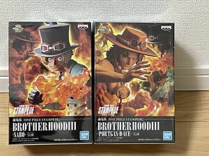  ☆10円スタート　未開封 劇場版 ワンピース スタンピード BROTHERHOODⅢ エース サボ 2個セット　プライズフィギュア