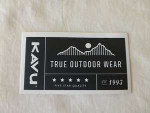 KAVU カブー ステッカー カブー KAVU TRUE OUTDOOR WEAR FIVE STAR QUALITY EST.1993