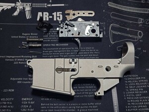 IRON AIRSOFT MWS 無刻印 セミオート 鍛造タイプ ロアレシーバー 純正トリガーボックス 