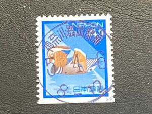 41円切手帳切手に和文満月印　　神奈川・舞岡駅前　　5.4.6