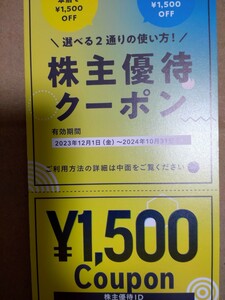 Hamee 株主優待券　2024年10月31日まで有効