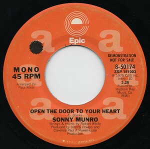 SONNY　MUNRO（Epic　8‐50174）OPEN　THE　DOOR　TO　YOUR　HEART