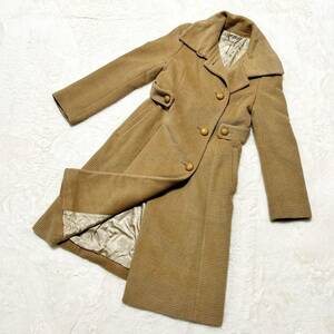  superior article Rope long coat A line woman super collar beige 7AR S