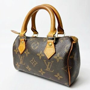 Louis Vuitton ルイヴィトン M41534 モノグラム ミニスピーディ ハンドバッグ ポーチ アクセサリーバッグ 鑑定済 中古 レディース HK0034