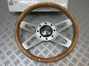 405GRANT.グラント ステアリング Challenger, Steel/Silver, Wood/Walnut, 4-Spoke, 13.5 in.Diameter,