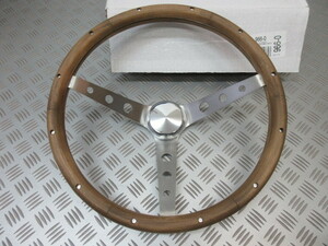 966-0.GRANT.グラントステアリング Classic Nostalgia Steering Wheels Stainless Steel/Brushed, Wood/Walnut,