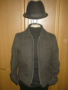 Сделано в Японии The Beatles Story Beatles Grey Wall Melton Blouson Jacket Swing 42 Made in Japan (S M Merc 666