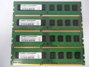 ☆SanMaxTechnologies PC3-10600U 4GB×4枚（16GB) BIOS確認済☆⑥