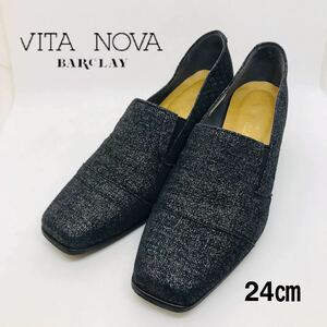 VITA NOVA BARCRAY ローファーパンプス 異素材 国産