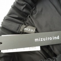 //【未使用/定価1.2万】ミズイロインド mizuiro-ind *テーパードイージーパンツ*1コットン綿ブラック黒ゴム(25-2312-187)【10A42a】_画像5