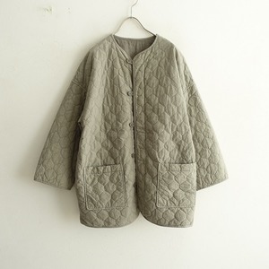 //【2022AW/定価4.5万】ネストローブ nest Robe *コットンラミーキルティングリバーシブルジャケット*F(jk25-2312-302)【20A42】