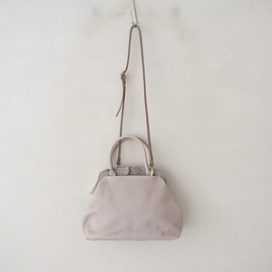 //【定価3.8万】アンサ Ense *gamaguchi bag S*かばん2way手提げ斜め掛けショルダーレザー皮革0124(ba7-2401-49)【32A42】