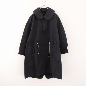 //トリココムデギャルソン tricot COMME des GARCONS *高密度コットンビッグカラードロストワンピース*S墨黒(2-2401-143)【42A42】